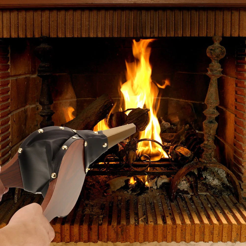 Manual Wooden Air Blower Outdoor Barbecue Tools Wood Fireplace Bellows Blast Blower Portable Camping Gear For Ourdoor Picnic