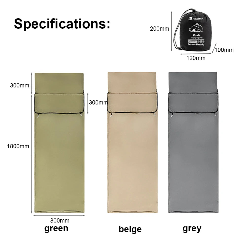 Sleeping Bag Liner Light Weight High Elastic Sleeping Bag Liner Outdoor Camping Travel Hotel Sleeping Bag Liner