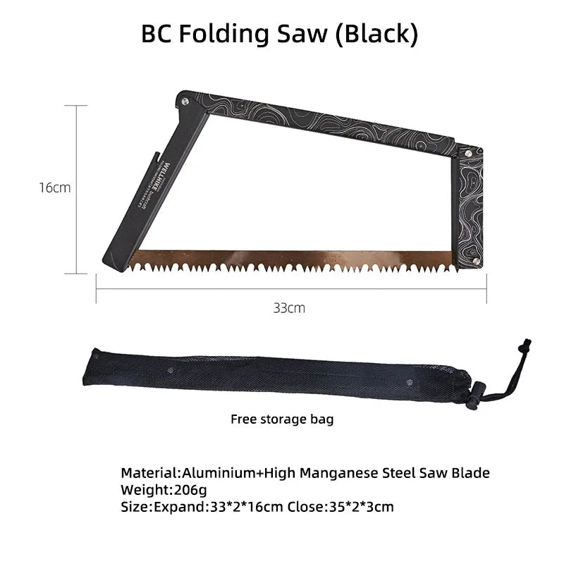 Wellhike Outdoor Folding Handsaw Multi-functional Portable Handsaw Camping Quick Steel Bar Wilderness Wood Cutting Tools