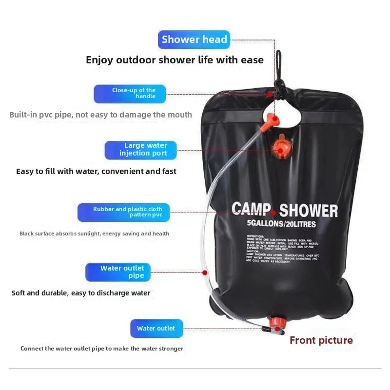 Outdoor Camping Equipment Shower Bag Picnic Picnic Water Storage Bag Outdoor Bath Bag Outdoor Camping Folding Water Storage