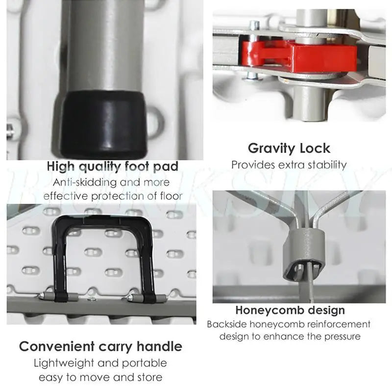 Portable Foldable Table with Handle, Camping Table, Outdoor and Indoor Furniture, Fold-in-Half Utility, Picnic and BBQ Party