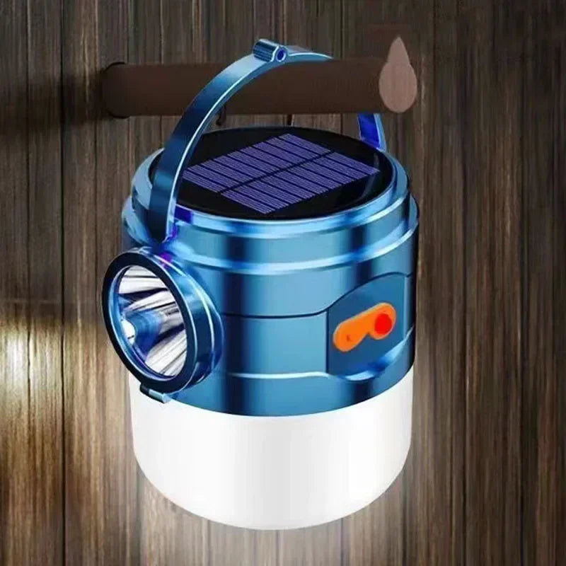 Solar Light Portable USB Rechargeable Camping Lamp Waterproof Lanterns Tent Lamp Emergency Lights Energy Saving Bulb