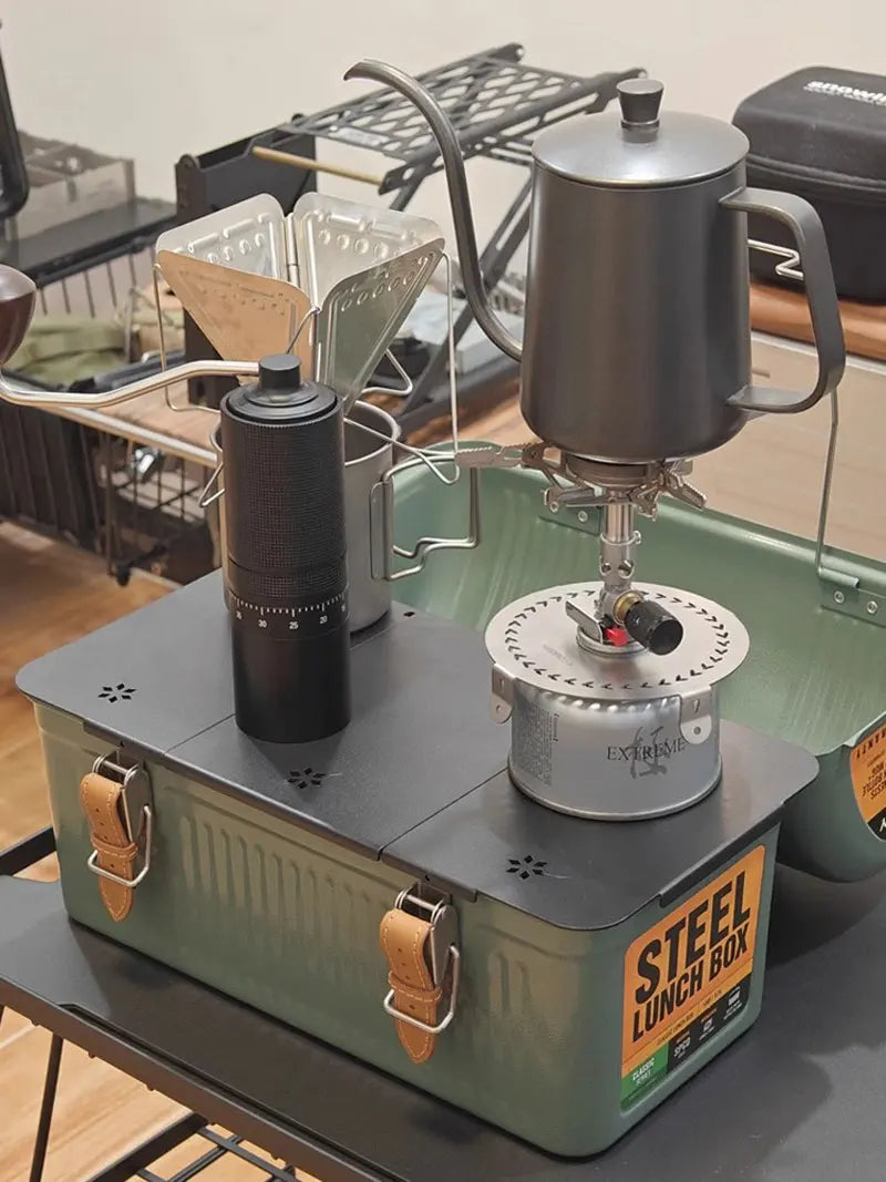 For Stanley Lunch Box 9.4L Camping Gear  Ultralight Aluminum Portable Table Plate Felt Lining Picnic Camping Outdoor Accessory