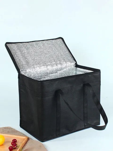 40l Insulated And Refrigerated Bag, Large Capacity Portable Lunch Bag, Zipper Picnic Camping Tin Foil Food Ba