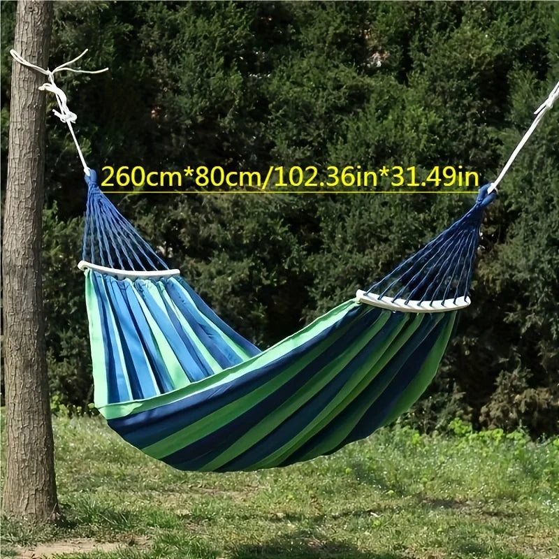 1PC Anti-rollover Hammock With Tree Straps, Portable Hammock With Storage Bag, Perfect For Outdoor Leisure, Garden Camping