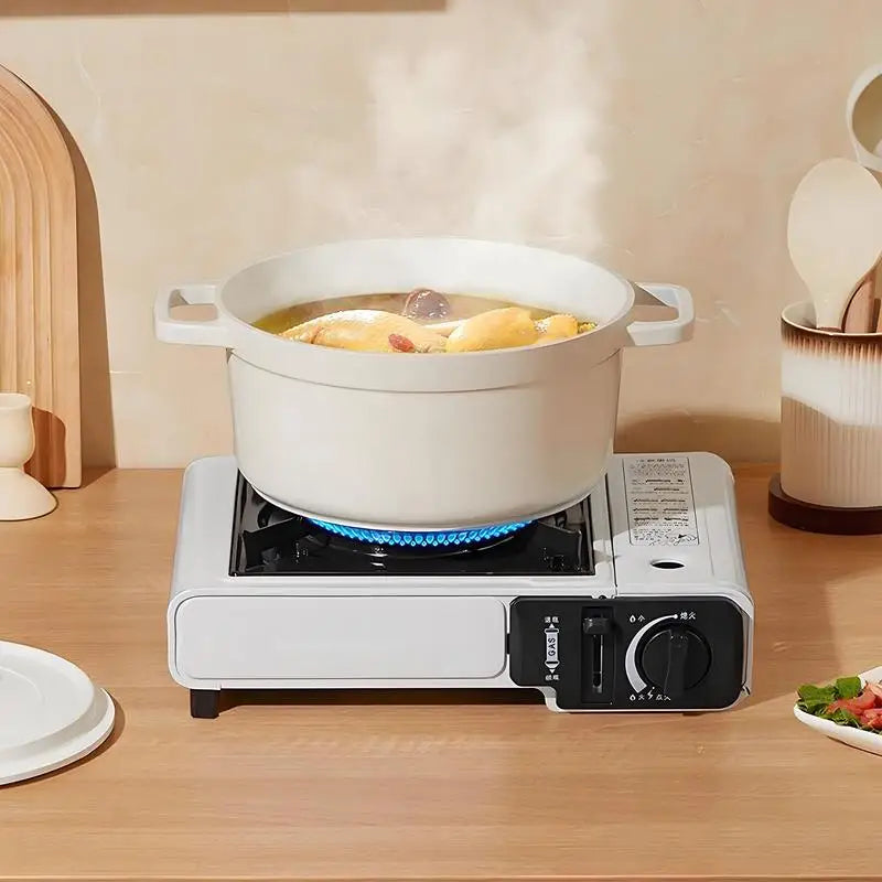 Portable Camping cassette stove with windproof ring Cooking Gear Outdoor Picnic camping Burner for home camping and travel