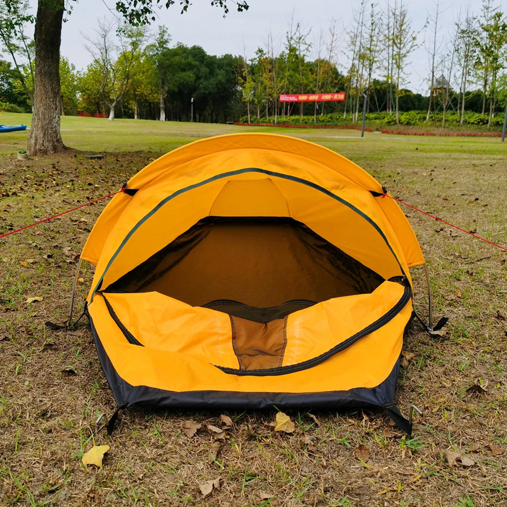 Camping Single Person Tent Ultralight Compact Outdoor Sleeping Bag Tent Larger Space Waterproof Sleeping Bag Cover for Hiking