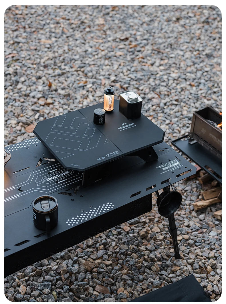 ShineTrip 05 Series Ultralight Dual Purpose Table Outdoor Camping Portable Table Folding Abs Desktop and Aluminum Stand