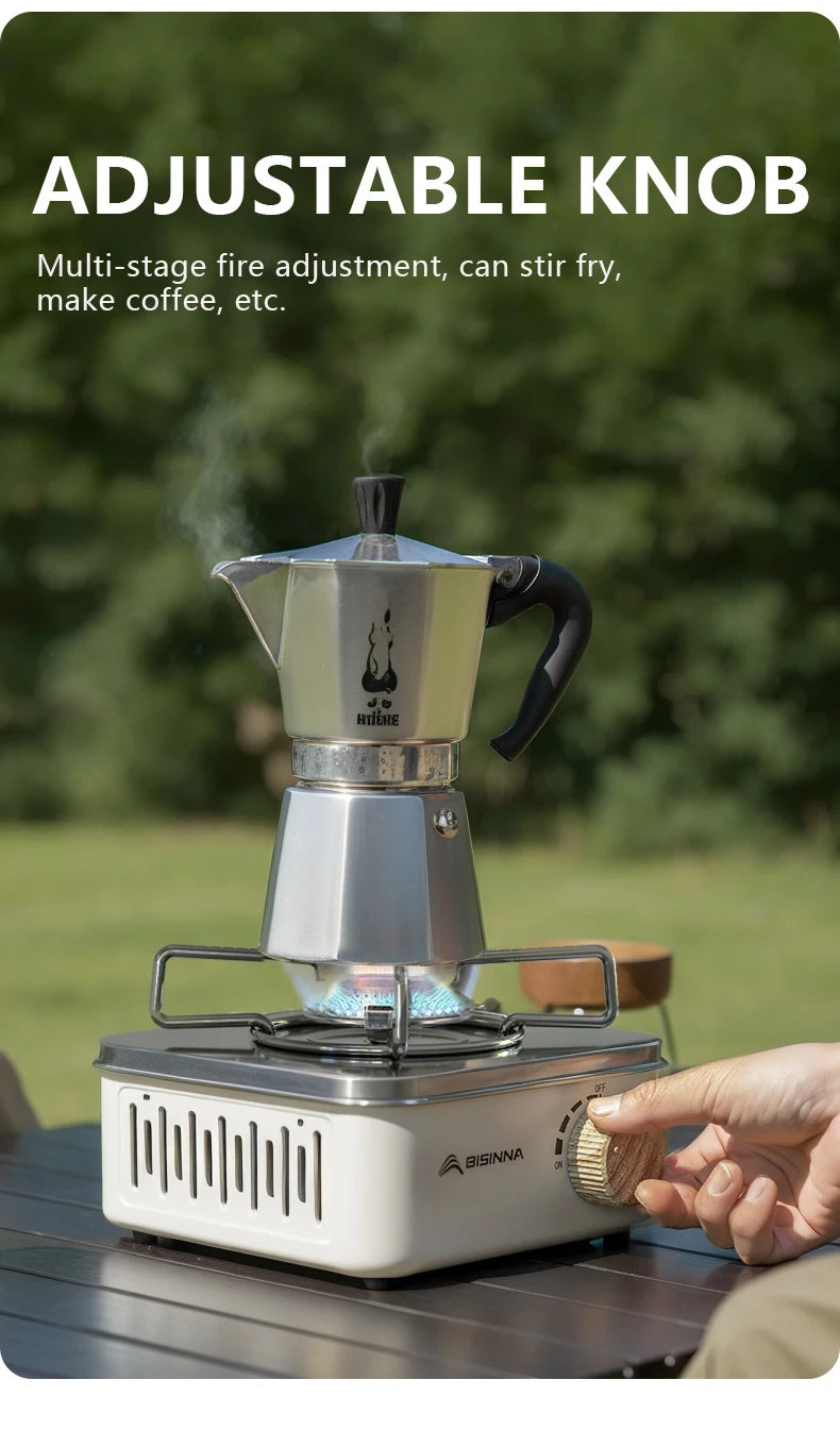 BISINNA Camping Gas Stove 2800W High Firepower Portable Cassette Furnace Outdoor Gas Burner Picnic Camp