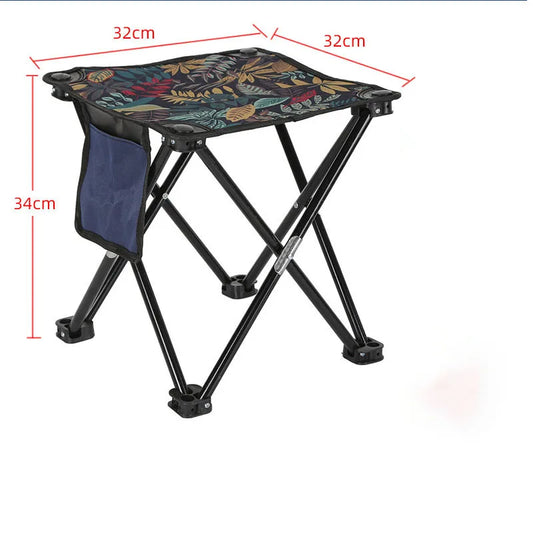 Camping stool, 13.5-inch portable folding stool, suitable for outdoor gardening and beach hiking fishing.