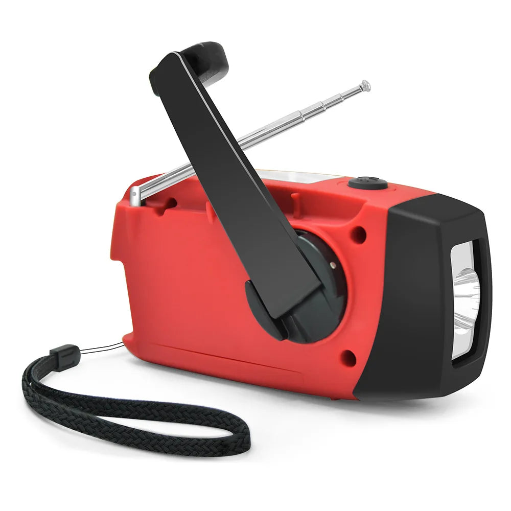 Outdoor Camping Emergency Radio Solar Hand Crank Dynamo Radio FM/AM/NOAA 2000Mah Phone Charger Power Bank Flashlight SOS