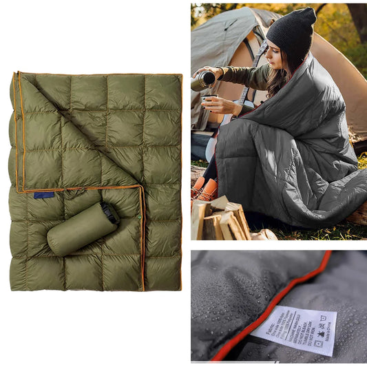 Outdoor Warm Camping Mat Climbing Blanket Waterproof Blanket Buttons Poncho Liner Ultralight Travel Sleeping Pad Quilt Mat