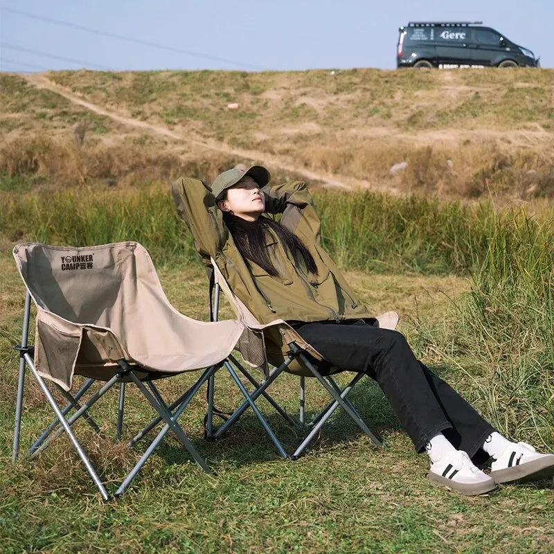 Outdoor Folding Moon Chair Portable Chair Camping Chair Picnic Gear Fishing Small Horse Stool Student Sketching