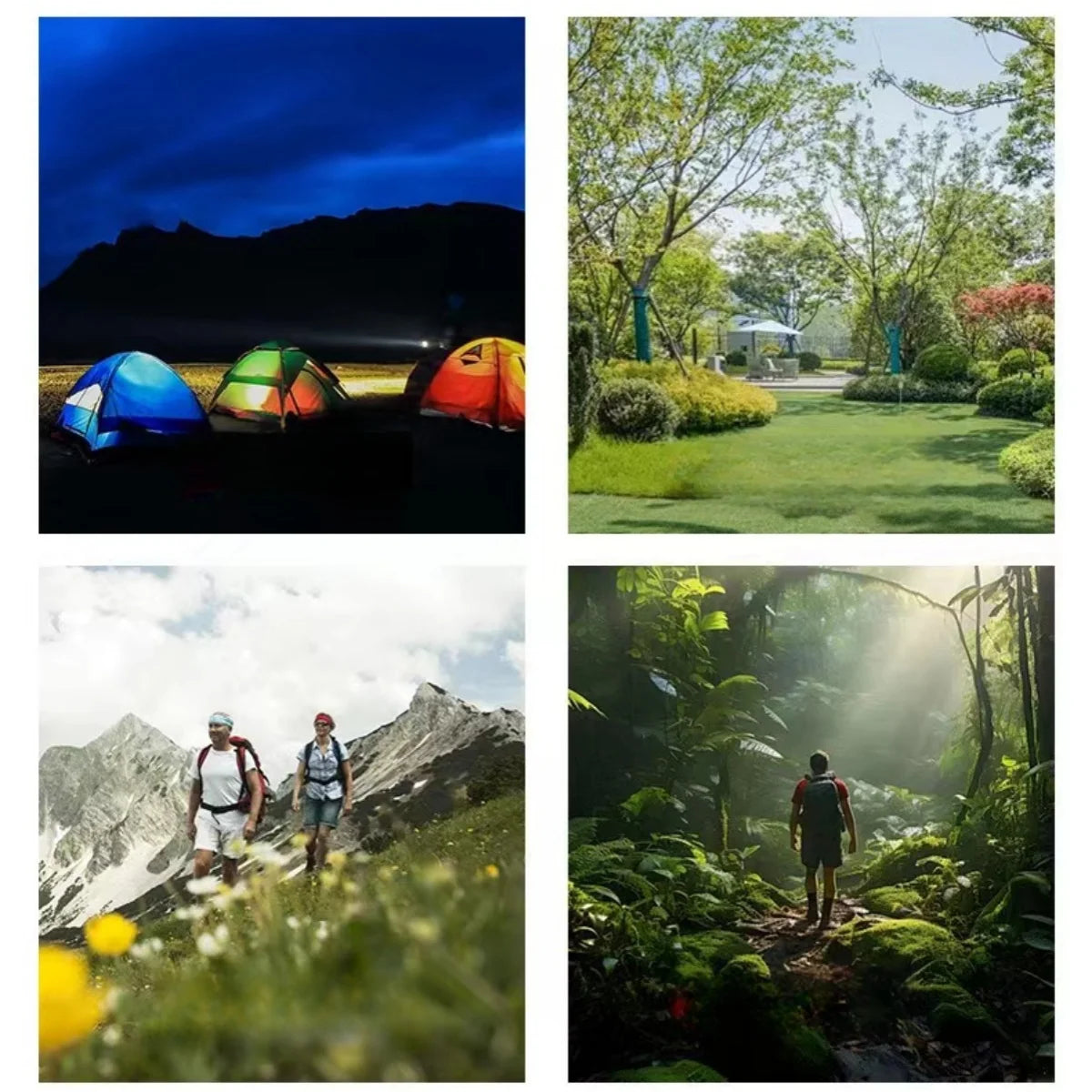 Gardeners use garden spades to shovel camping tools by hand