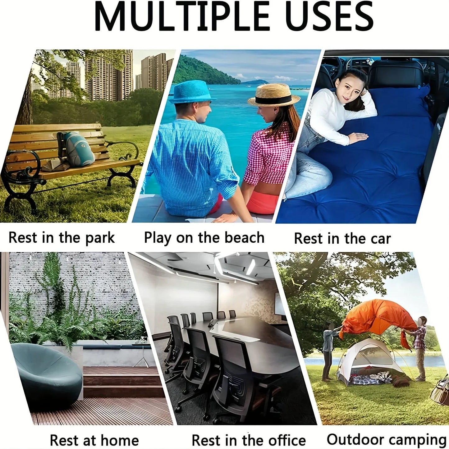 Thickened Car Air Mattress Back Seat Bed - Luxurious Inflatable Design for Ultimate Comfort, Portable and Lightweight