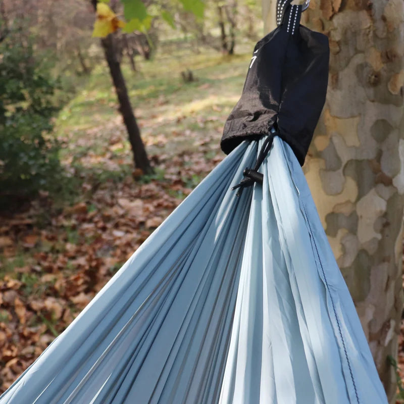 300x140cm Single Camping Hammock Lightweight Parachute Hammock with 2 Tree Strap 2 Hooks  Lightweight Portable Camping Hammock