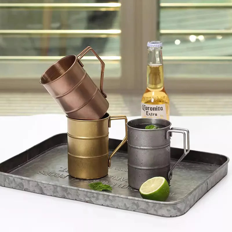 Steel Camping Cup 300ml Retro Camping Travel Coffee Cups