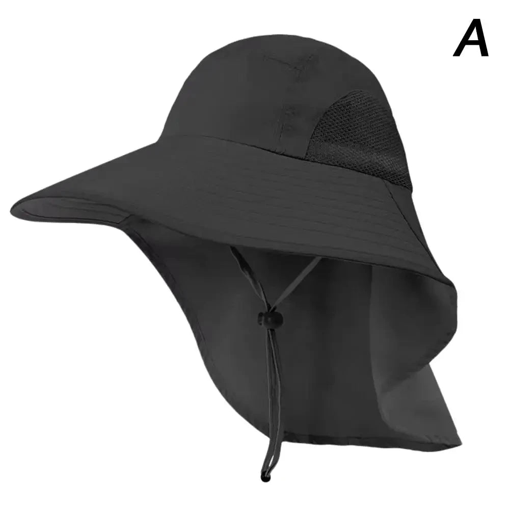 UV Protection Hat with Wide Brim Neck Flap for Men Women Adjustable Summer Outdoor Sport Safari Cap Hiking Fishing Hat