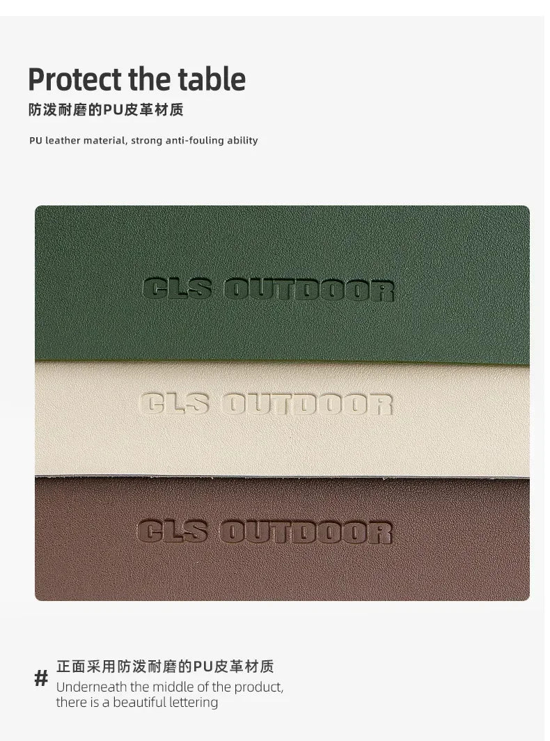 CLS Camping Table Mats  Waterproof Insulated Table Mat Leather Floor Mat PU Tablecloth Floor Mat Greaseproof Table Stall Picnic