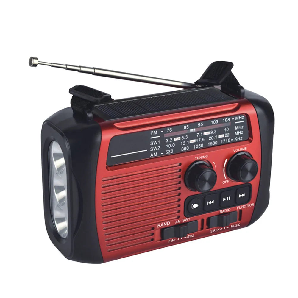 For Outdoor Adventures Camping Radio AM FM Radio Disaster Kit As Show Compact Solar Charging Device Camping Gear