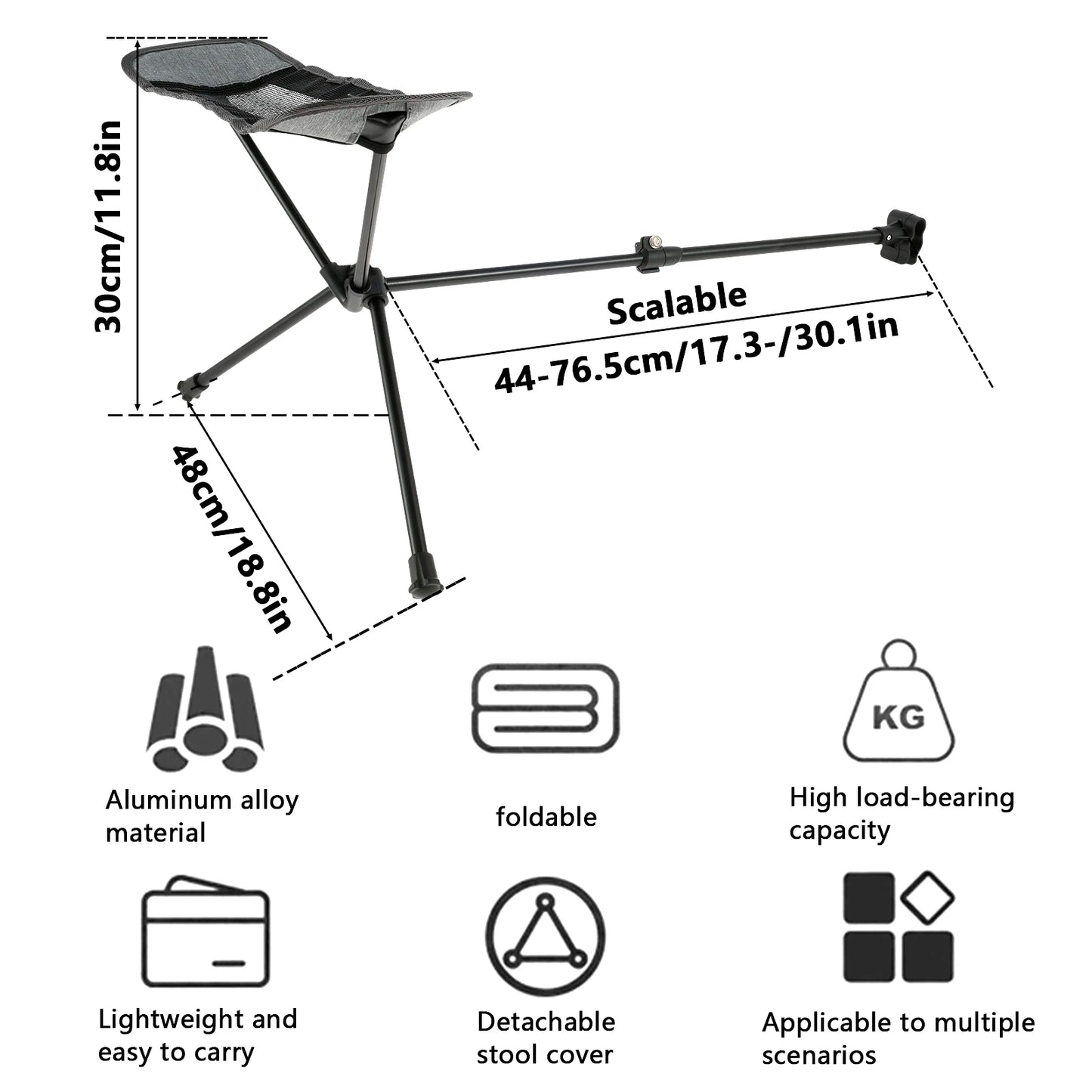 Camping Chair Foot Rest Foldable Camping Footrest Portable Camp Chair Footrest Retractable Camp Footrest Outdoor Hammock Chair