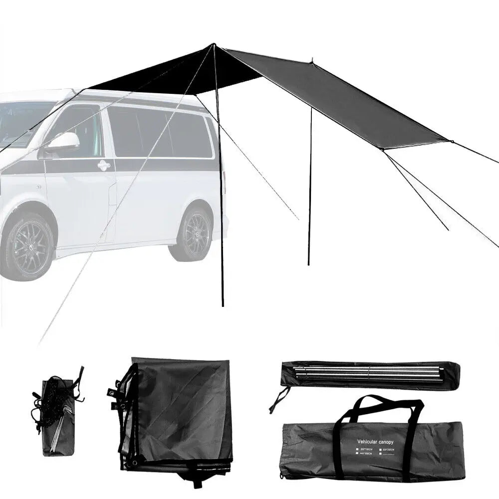 Car Shelter Shade Camping Side Car Side Awning Sun Canopy Sunshade Portable Camping Tent Automobile Rooftop Rain Canopy For SUV