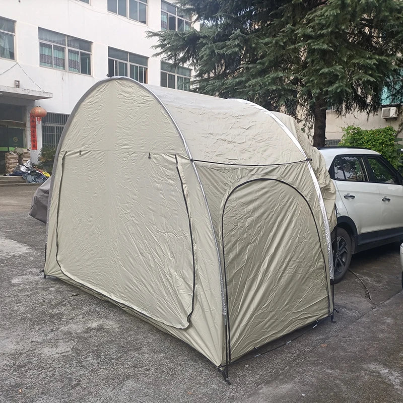 Car Rear Tent with Floor, SUV Back Tent Stand, Freely Hatchback Tent, Generous Vertical Height, Reliable in All Elements