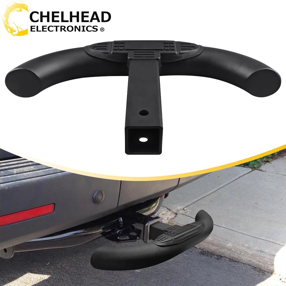 Towing Hitch Receiver 2 inch Hitches Step Auto Rear Bumper Guard Protector for Trucks Jeep Pickup SUV GMC Chevy Ford Dodge