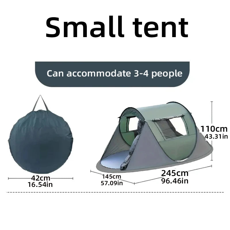 A pop-up tent for family travel, waterproof camping boat tent, portable outdoor tent for camping and hiking trips