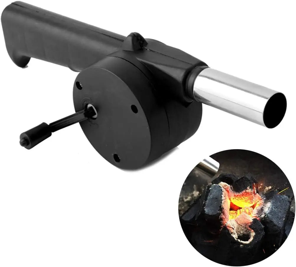 Camping Barbecue Fan Portable Hand-Operated Blower Efficient Fire Making Blower Charcoal Combustion Blower Picnic BBQ Tools