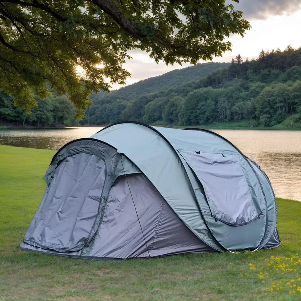 A pop-up tent for family travel, waterproof camping boat tent, portable outdoor tent for camping and hiking trips