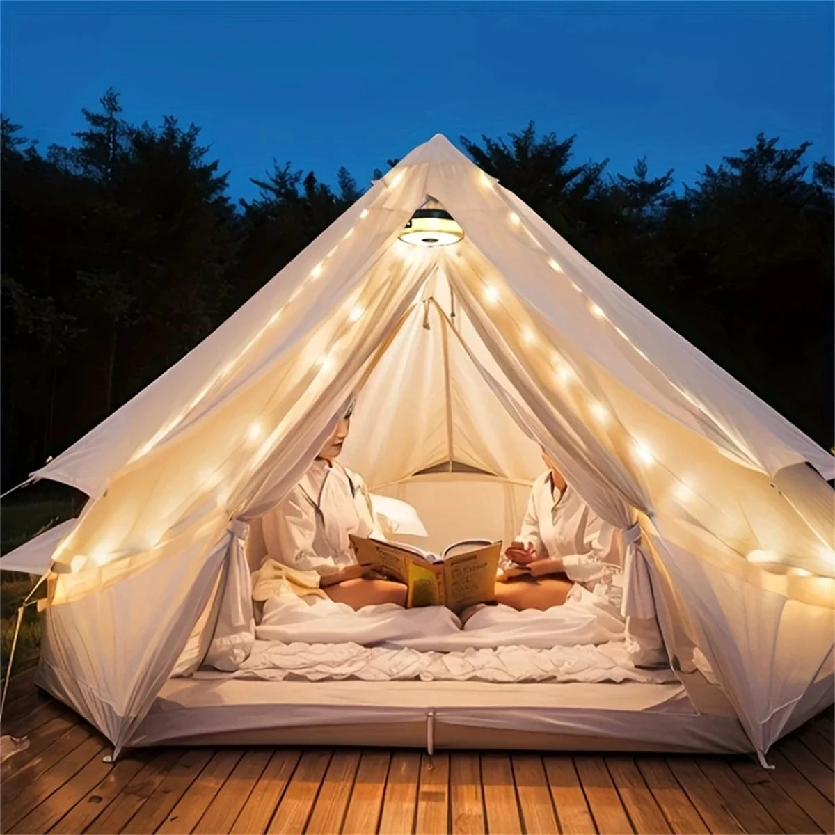 10M Solar Camping Light Outdoor Camping Atmosphere Light Solar Energy Light String For Camping Courtyard Party Decoration