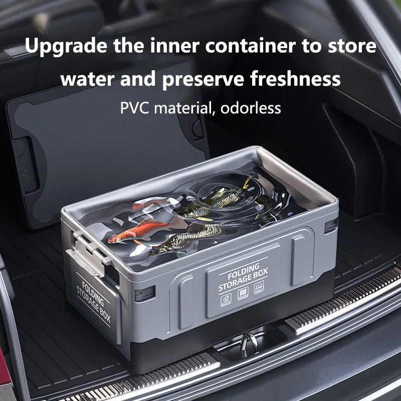 Car Folding Storage Box Trunk Storage Organizer Outdoor  With Lid Portable Large Capacity Suitable For Camping Box Car Accessori