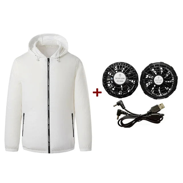 Summer Cooling Clothing Air Conditioning Clothing Fan Cooling Coat USB Charging Cooling Smart Charging Jacket Cool Working Coat