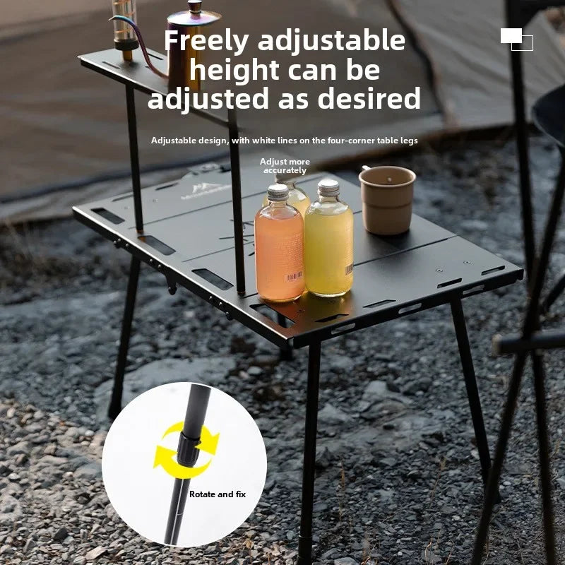 Mountainhiker Folding Table Camping Tactical Table Portable Storable Multifunctional Camping Tables Height Adjustable Mini Table
