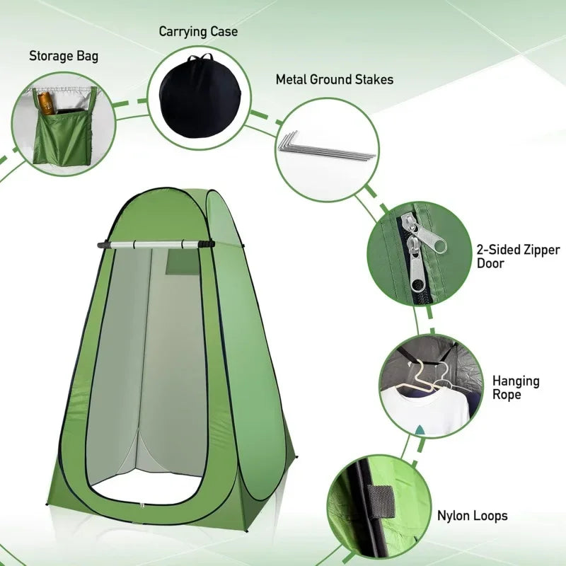 Pop Up Privacy Shower Tent - Portable Changing Tent for Camping, Beach & Hiking , Quick Setup & Full Coverage