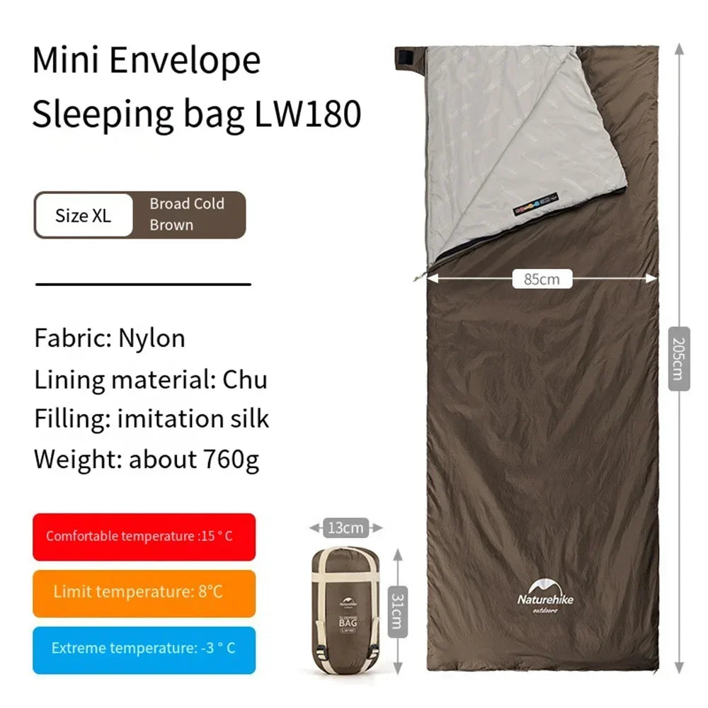 Naturehike Envelope Sleeping Bags 4 Seasons Warm or Cold Lightweight Indoor Outdoor Sleeping Bags for Adults Backpacking Camping