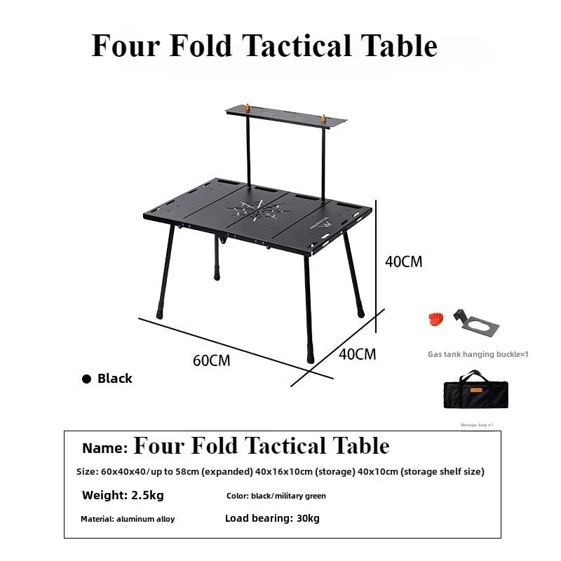 Mountainhiker Folding Table Camping Tactical Table Portable Storable Multifunctional Camping Tables Height Adjustable Mini Table