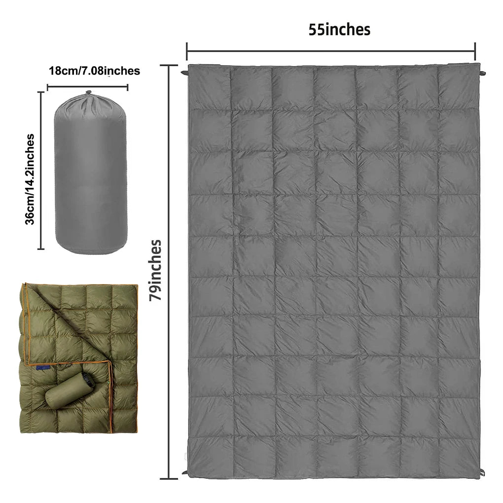 Outdoor Warm Camping Mat Climbing Blanket Waterproof Blanket Buttons Poncho Liner Ultralight Travel Sleeping Pad Quilt Mat