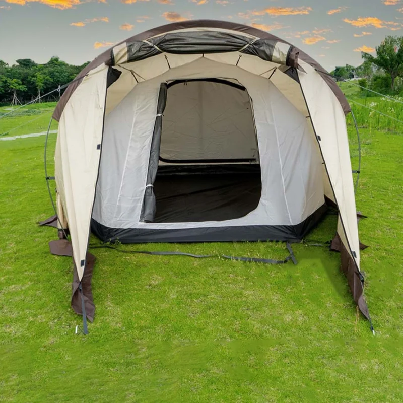 Outdoor camping tent one-bedroom one-living room large space thickened windproof rainproof and sunshade tent Camping Shelters
