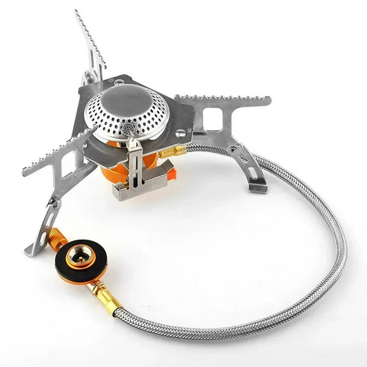 WindProof Camping Gas Stove Outdoor Tourist Burner Strong Fire Heater Tourism Cooker Portable Furnace Supplies Picnic Equipment