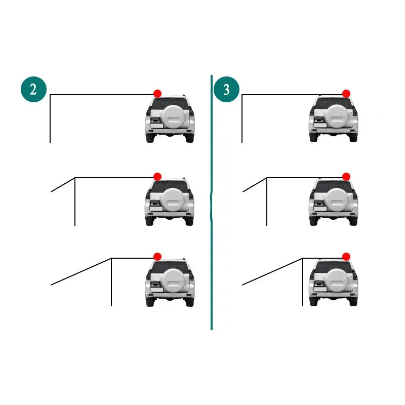 440x200cm Car Side Shelter Shade Camping Car Roof Top Tent Awning Waterproof UV Camping Tent Automobile Rooftop Rain Canopy