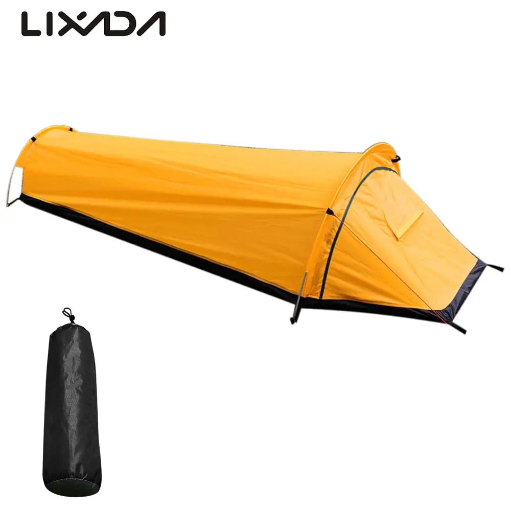 Camping Single Person Tent Ultralight Compact Outdoor Sleeping Bag Tent Larger Space Waterproof Sleeping Bag Cover for Hiking