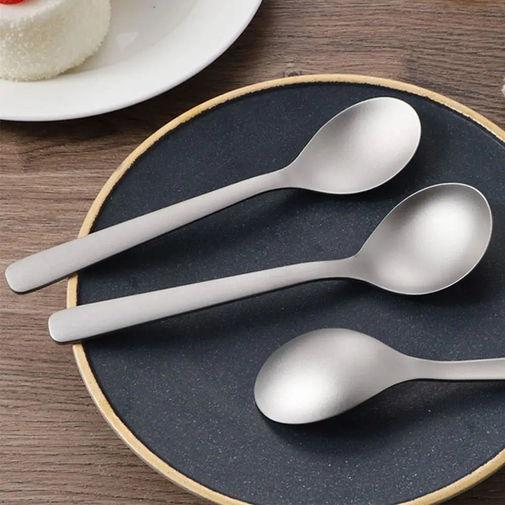 New Portable Titanium Spoon Long Handle Environmental Outdoor Camping Fork Outdoor Picnic Accessories Outdoor Tool