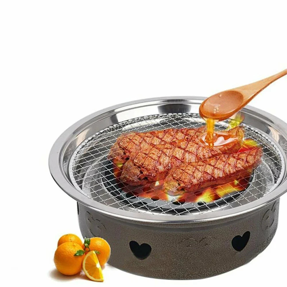Stainless Steel BBQ Grill Mesh Home Roast Net Cooking Grate Grilling Grate Tool Camping Pot Firewood Rack Accessories