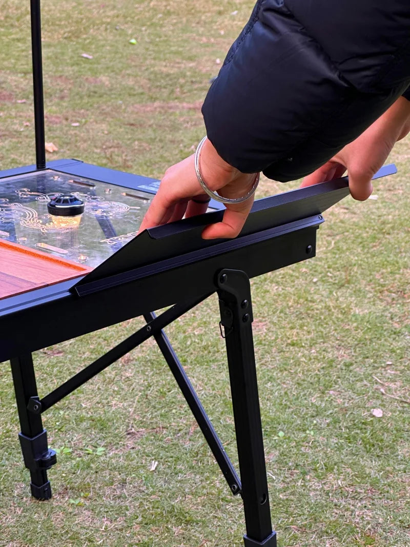 IGT Table igt 4 Unit Table Camping Folding Table Portable Lightweight  Aluminum Alloy  Desk BBQ Dinning Outdoor Camping Desk