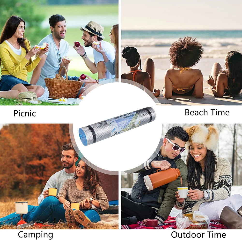 Portable Camping Mat Waterproof Tablecloth Tourist Mat Moistureproof Thickened Foldable Mattress Picnic Blanket Sleeping Pad