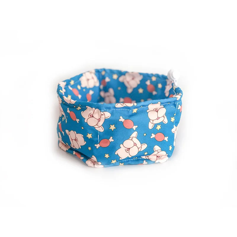 Summer Pet Cooling Scarf Dog Cooling Ice Scarf Method Fighting Corgi Prevent Heat Stroke Fashion Cartoon Print Without Ice Pack