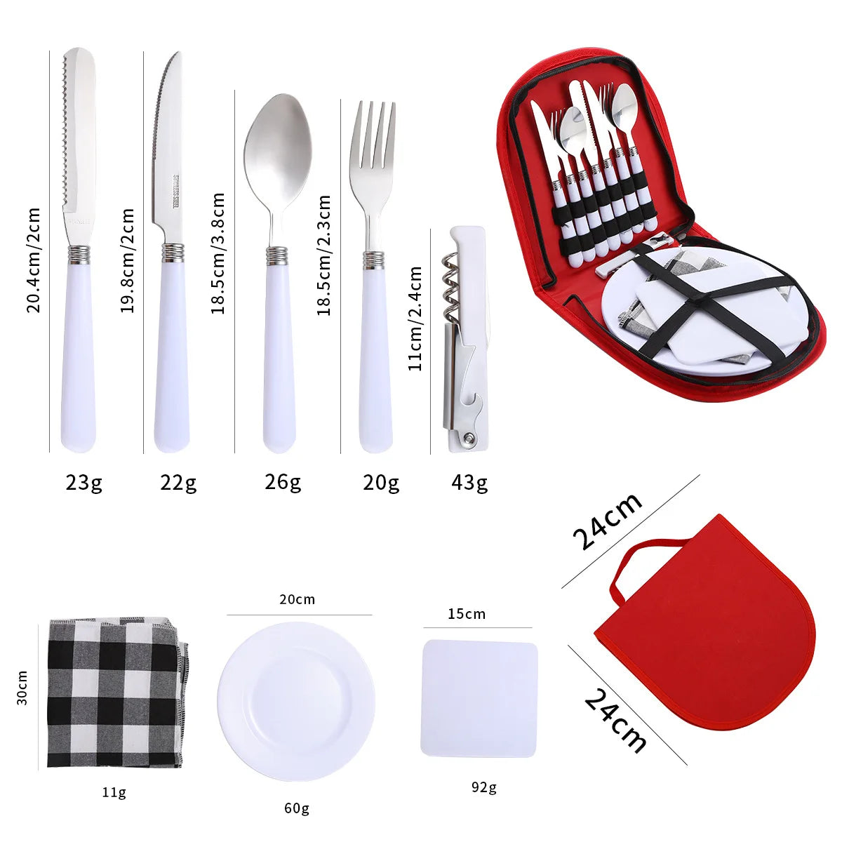New Travel Tableware Set Portable Stainless Steel Outdoor Camping Tableware Portable Tableware Set