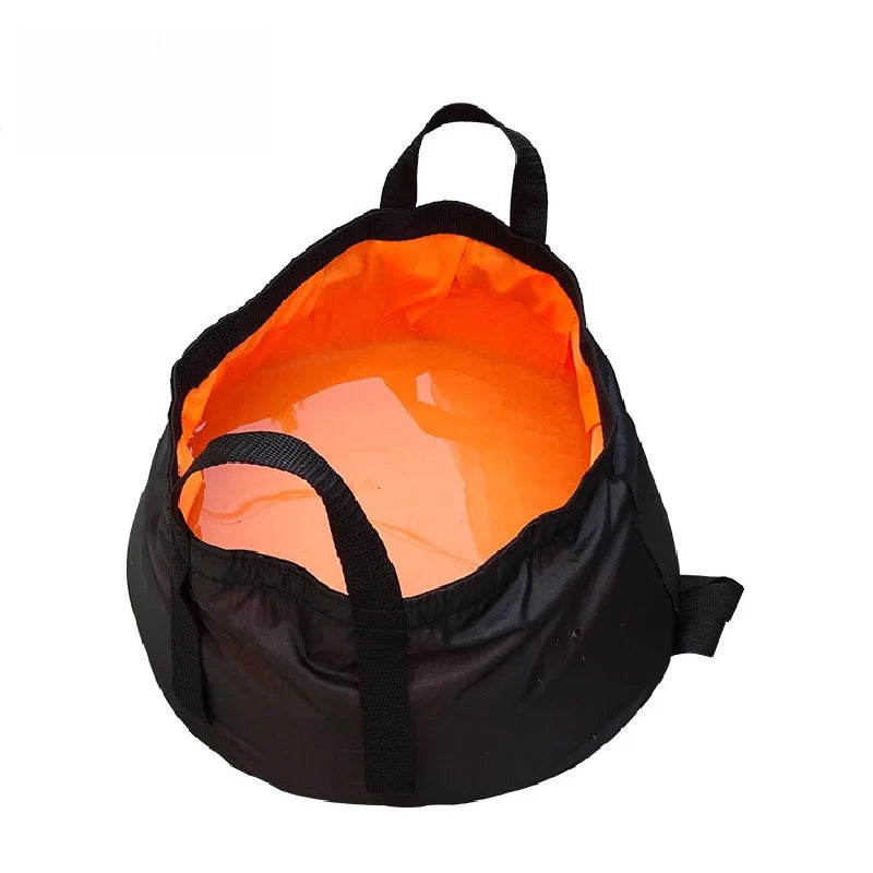 Outdoor camping equipment 8.5L portable folding water basin foot wash basin beach portable water storage bag outdoor tools
